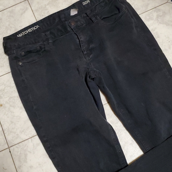 J Crew black Matchstick jeans size 32R - Picture 2 of 6